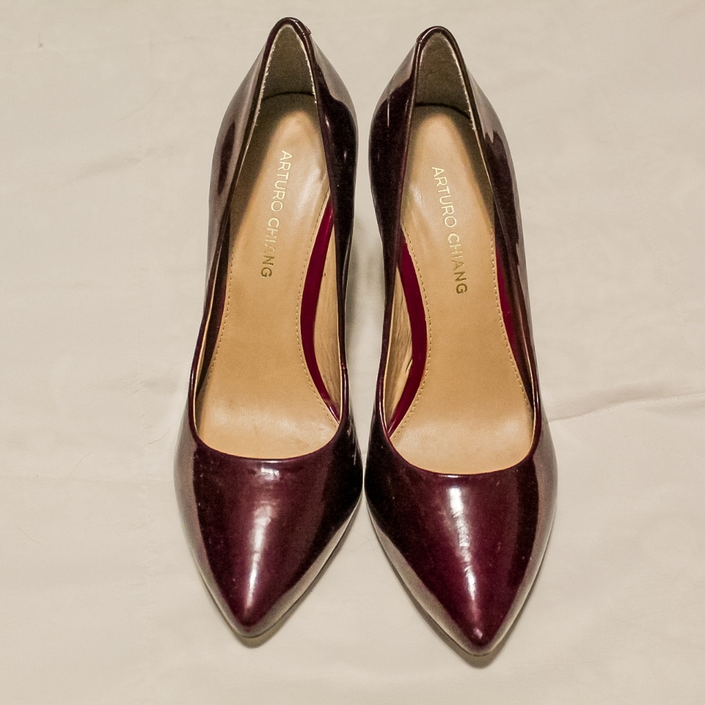 Burgundy pumps